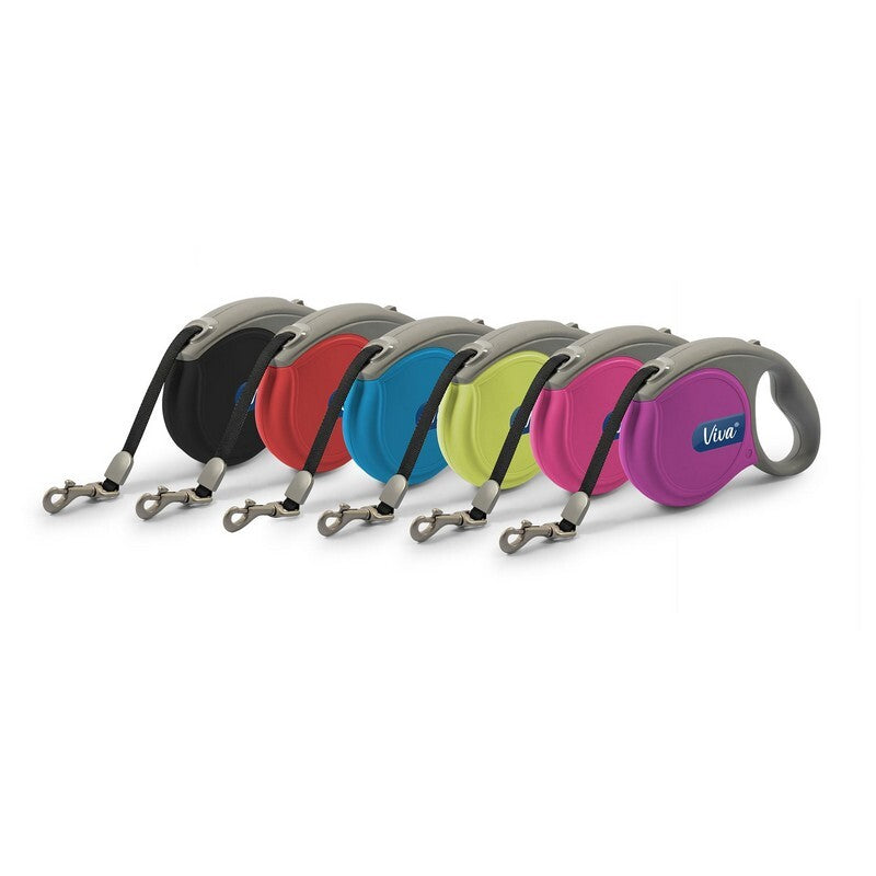Ancol Viva Retractable Lead Sml Blck 5 m