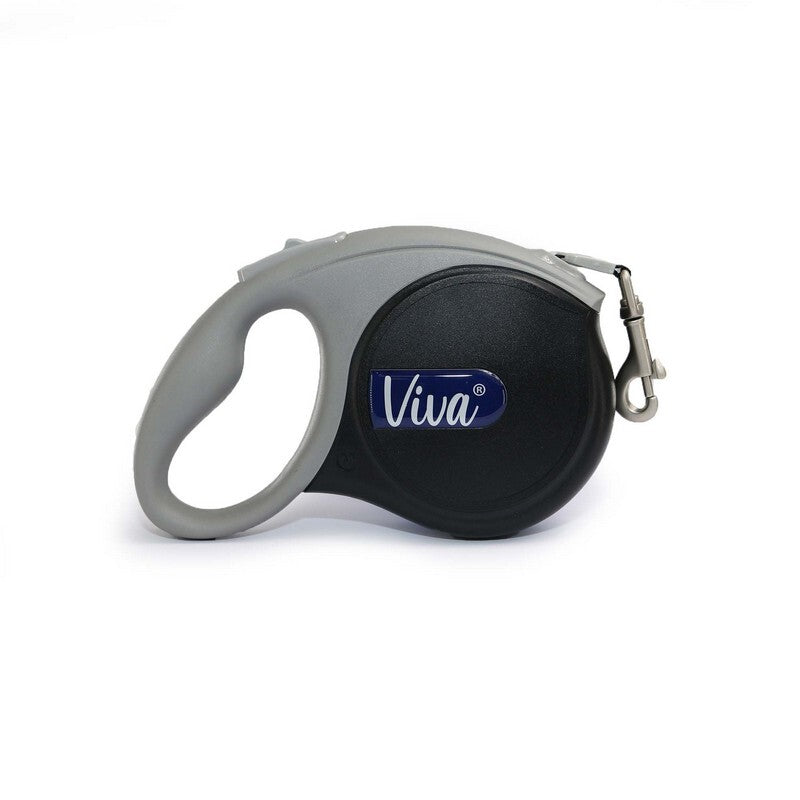 Ancol Viva Retractable Lead Med Blck 5 m