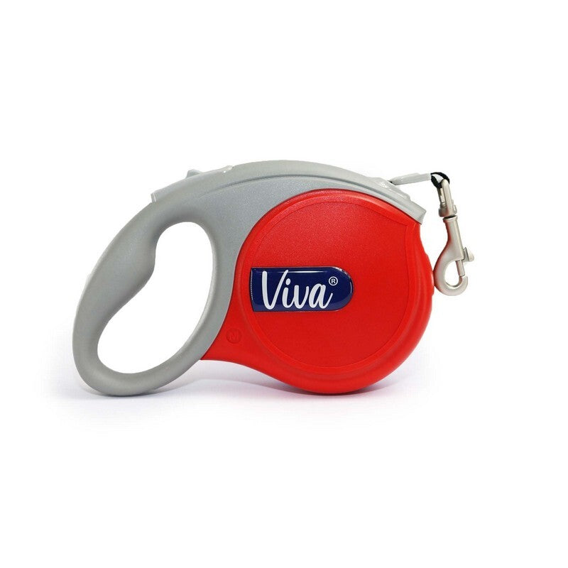 Ancol Viva Retractable Lead Med Red 5 m