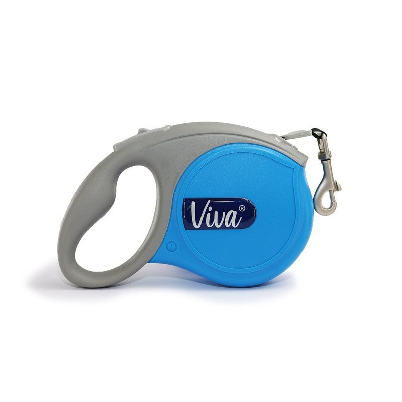 Ancol Viva Retractable Lead Med Blue 5 m
