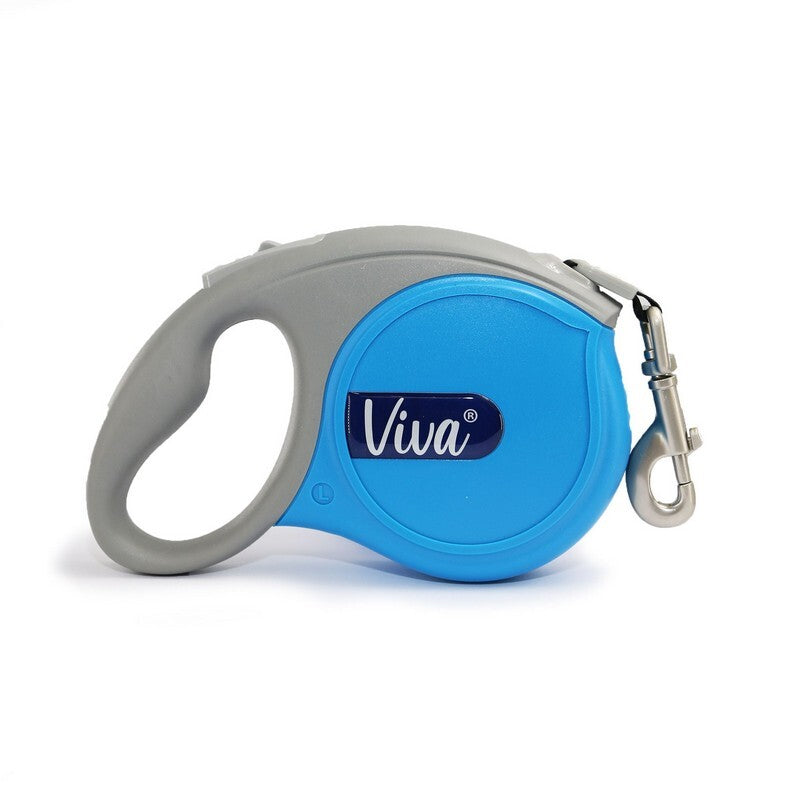 Ancol Viva Retractable Lead Lrg Blue 5 m