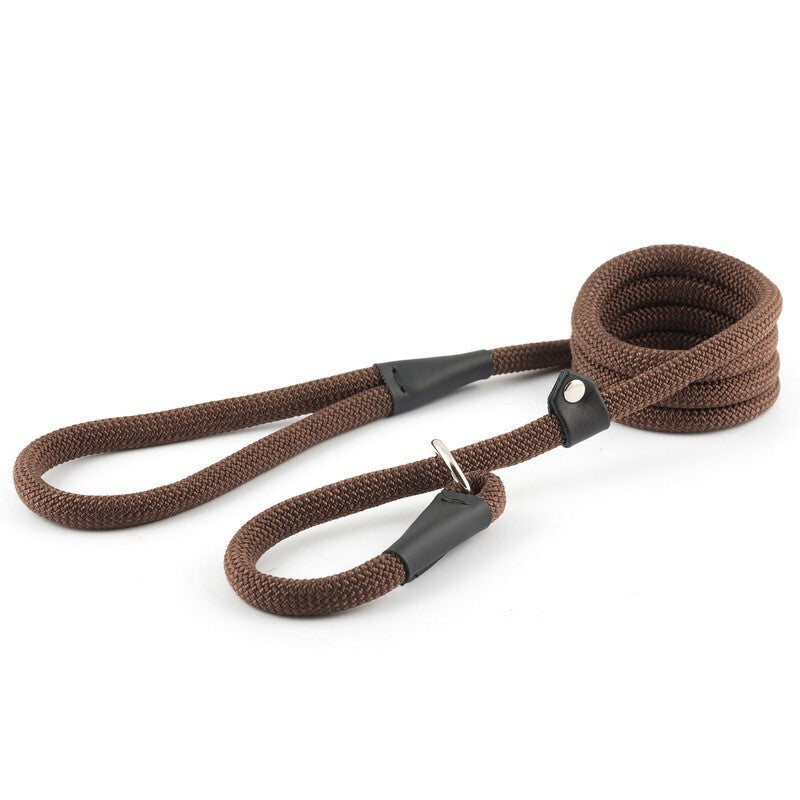 Ancol Nyl Del Rp Slip Lead Brn 12mm 1.5m