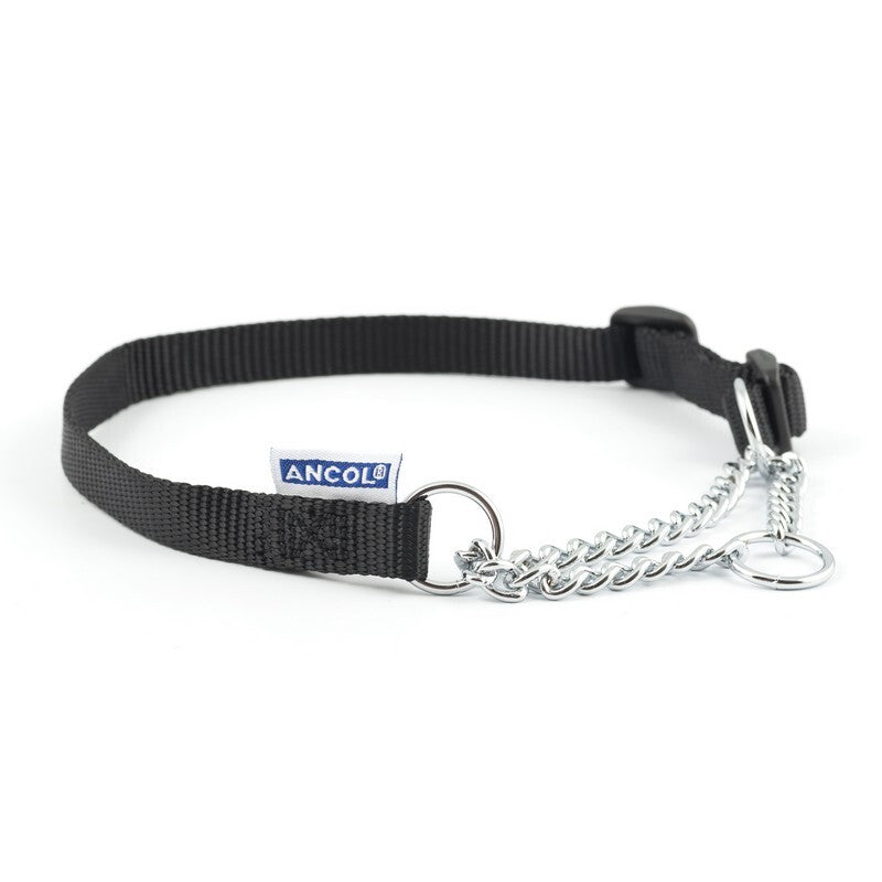 Ancol Nyl Chain Check Col Blk S2-4 45cm