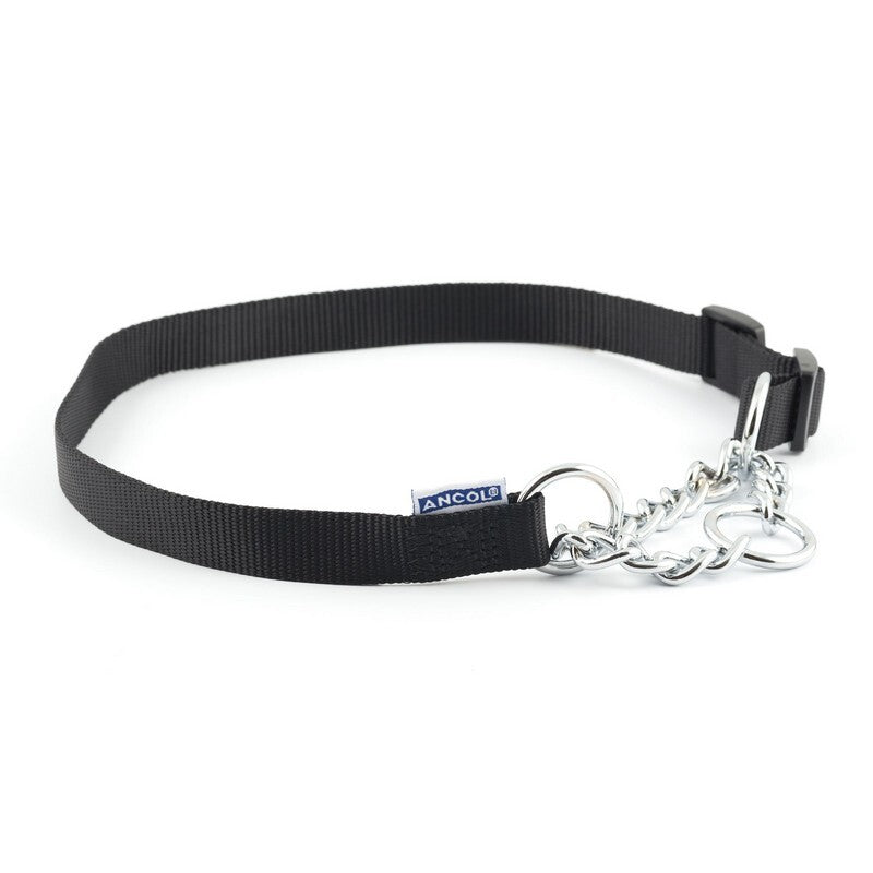 Ancol Nyl Chain Check Col Blk S5-9 70cm