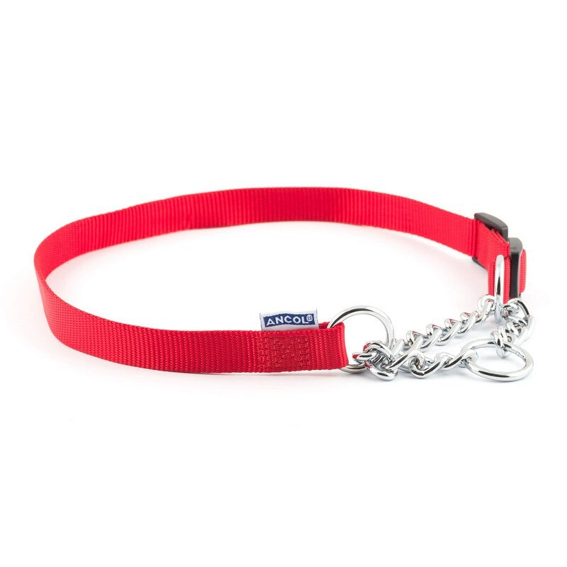 Ancol Nyl Chain Check Col Red S5-9 70cm
