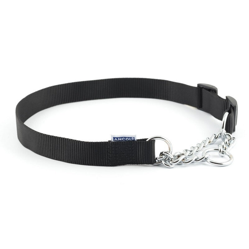 Ancol Nyl Chain Check Col Blk S7-10 75cm