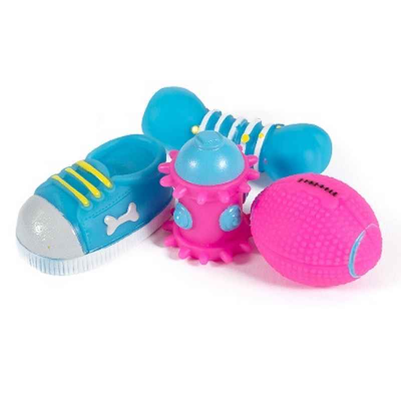 Ancol Small Bite Puppy Vinyl Selec 4Pck