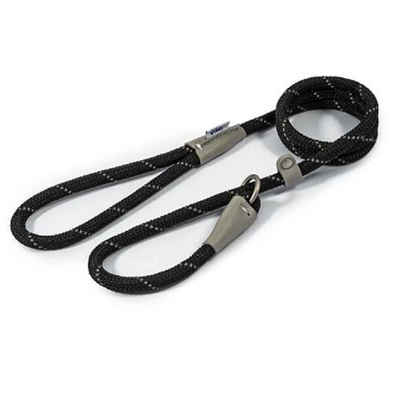 Ancol Viva Rope Refl Slp Blk1cm 1.2 m