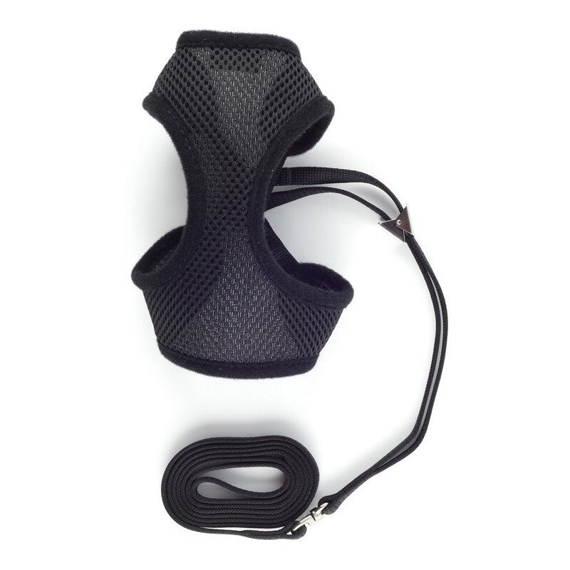 Ancol Cat Soft Harness & Lead Blck M