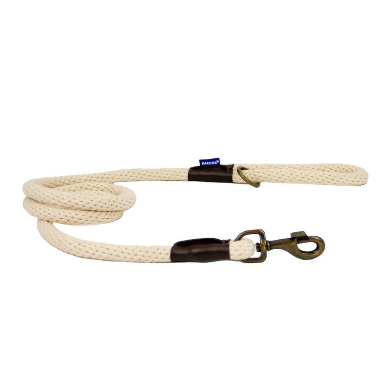 Ancol Heritage Cotton Rope Lead Nat 1.5m