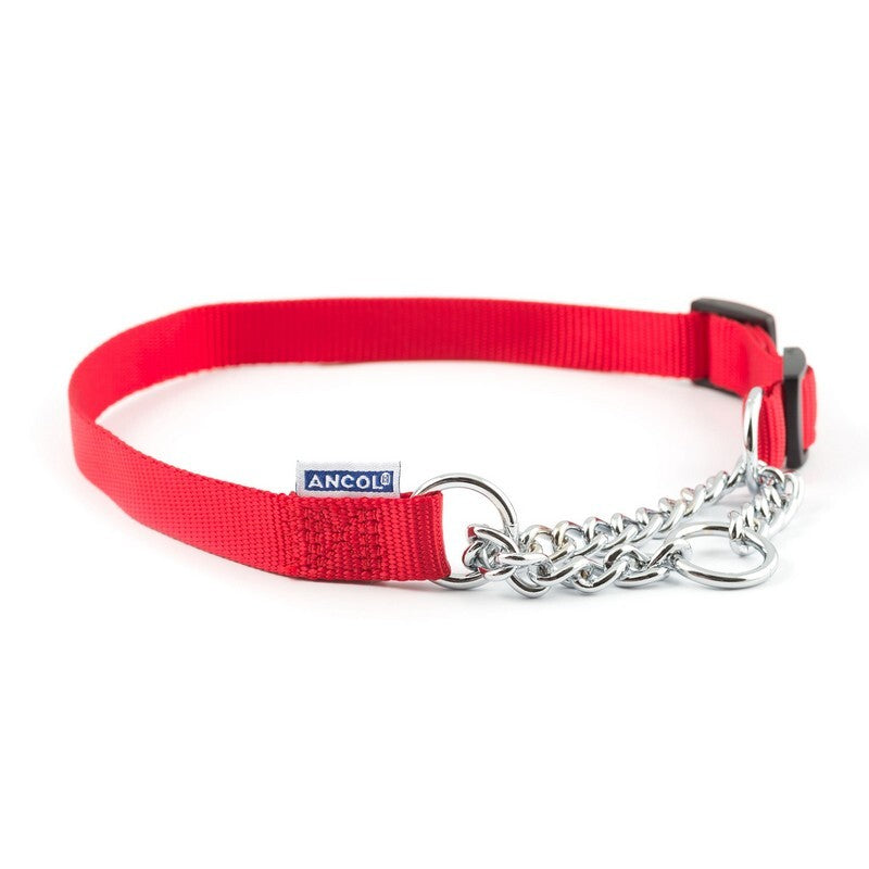 Ancol Nyl Chain Check Col Red S4-7 60 cm