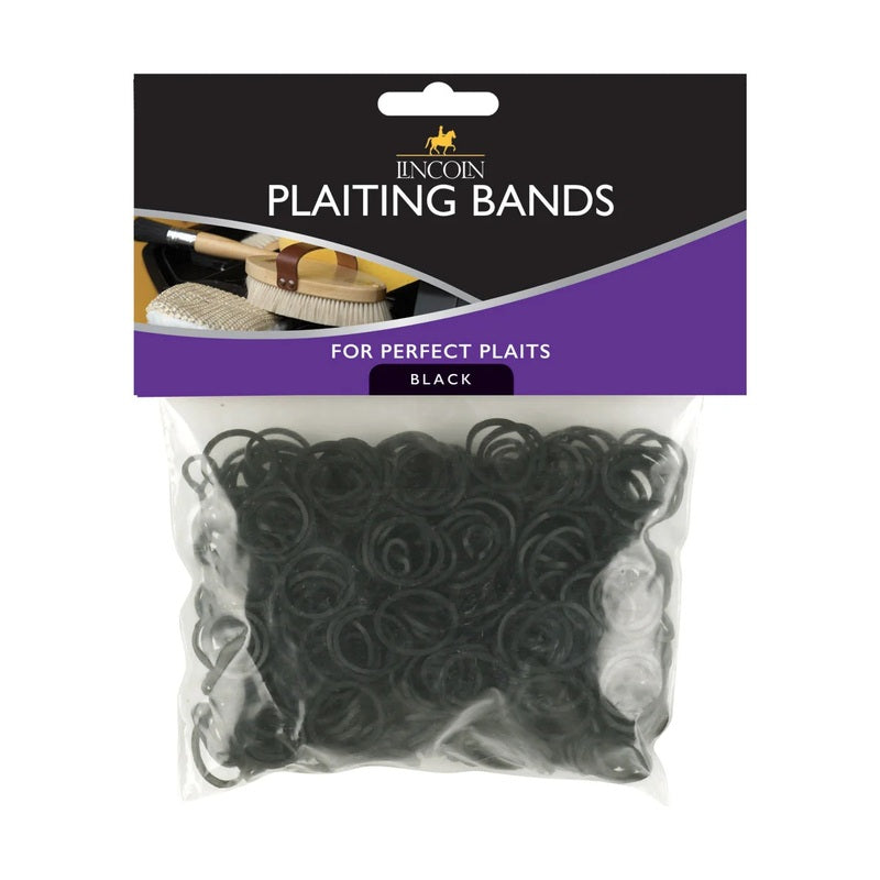Lincoln Plaiting Bands 500s Black