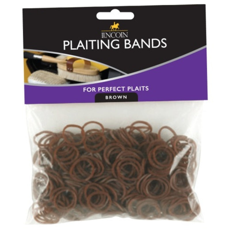 Lincoln Plaiting Bands 500s Brown