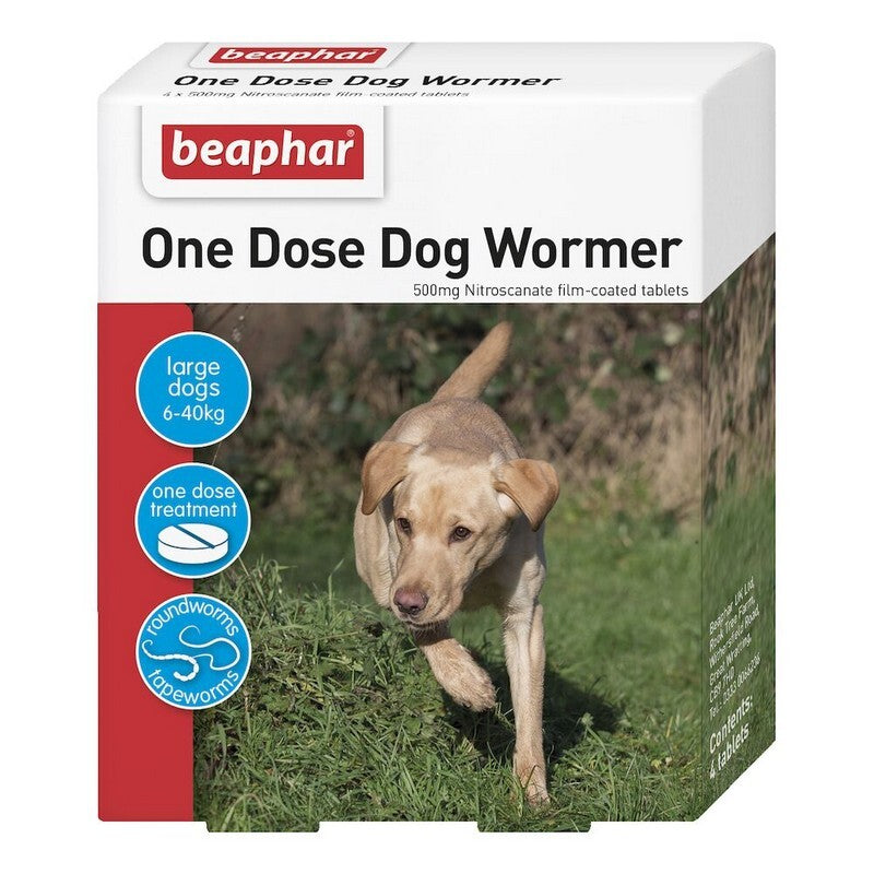 Beaphar One Dose Wormer Lrg Dogs 4x6