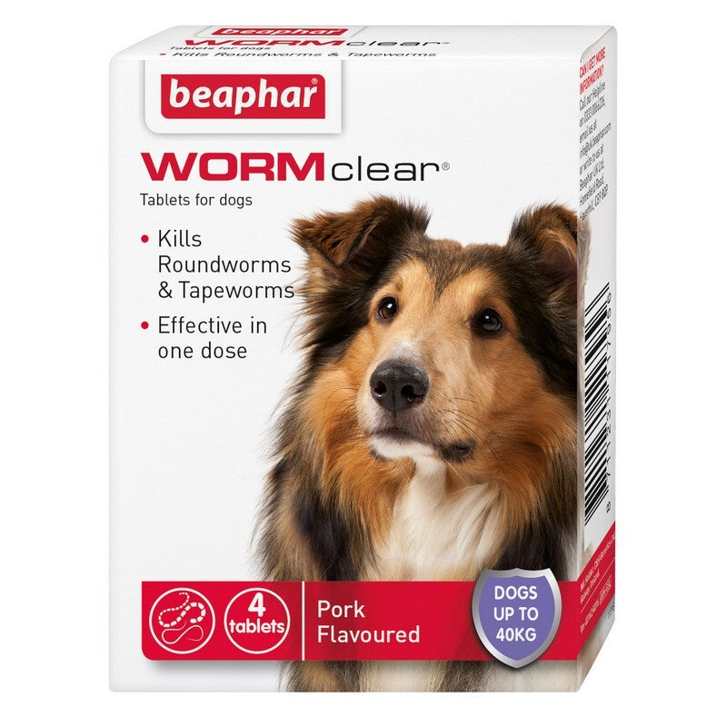 Beaphar WORMclear Dog to 40kg 4 tabs x6