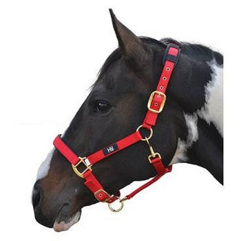 Hy Deluxe Padded Head Collar Red Pony