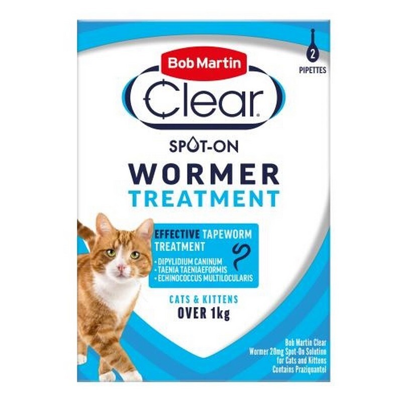 BM Clear Cat SpotOn Wormer 2 Pip x10