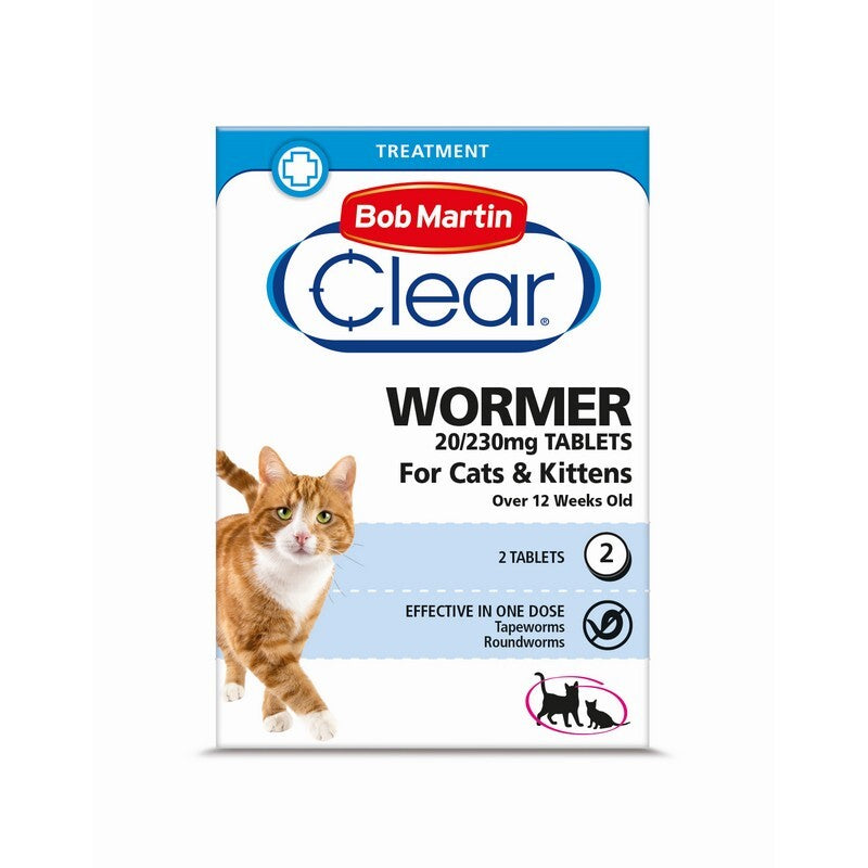 BM Clear 2 In1 Cat Wormer 2Tab x6