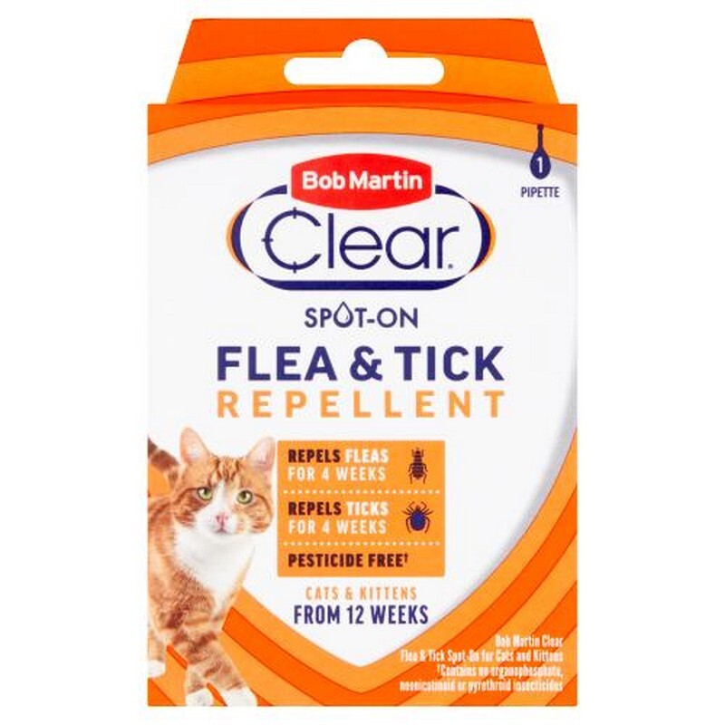BM Clear Cat SpotOn Flea Repel 1pipx10