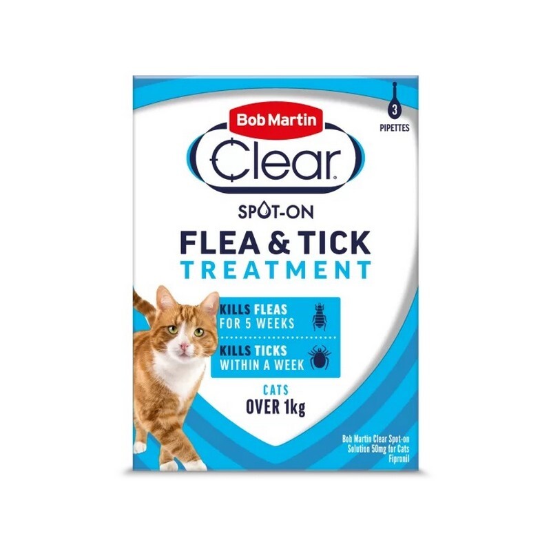 BM Clear Cat SpotOn Flea Trtmt 3p x6