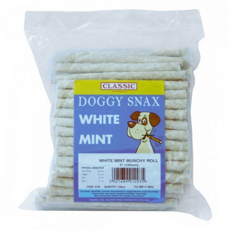 Classic Munchy Roll White Mint 5"x100