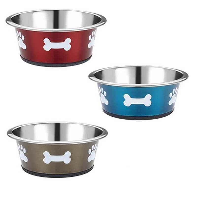 Classic Posh Paws SSteel Dish 900mlx6