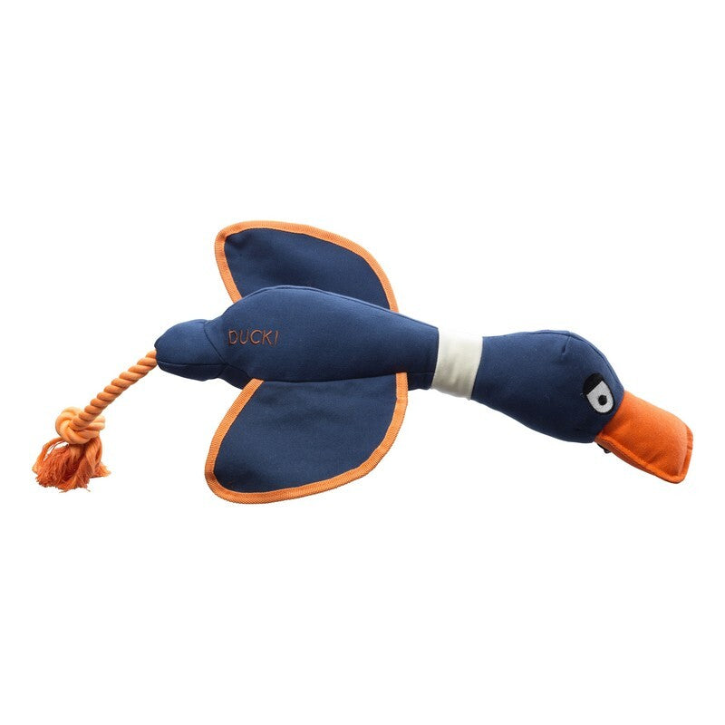 HOP Canvas Duck Thrower Dog Toy Navy XL