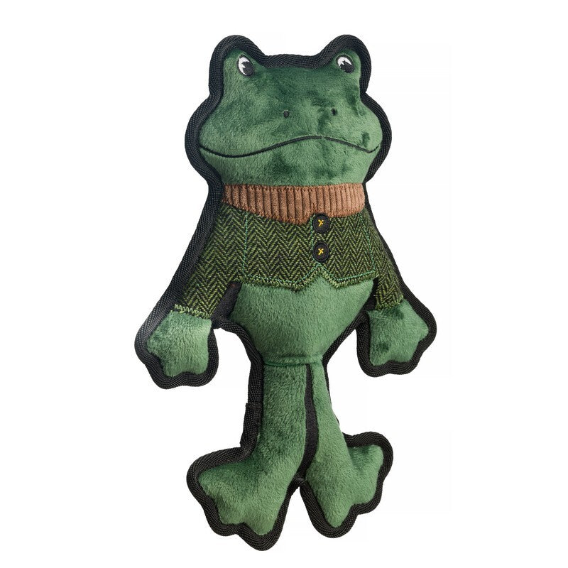 HOP Green Tweed Frog Dog Toy