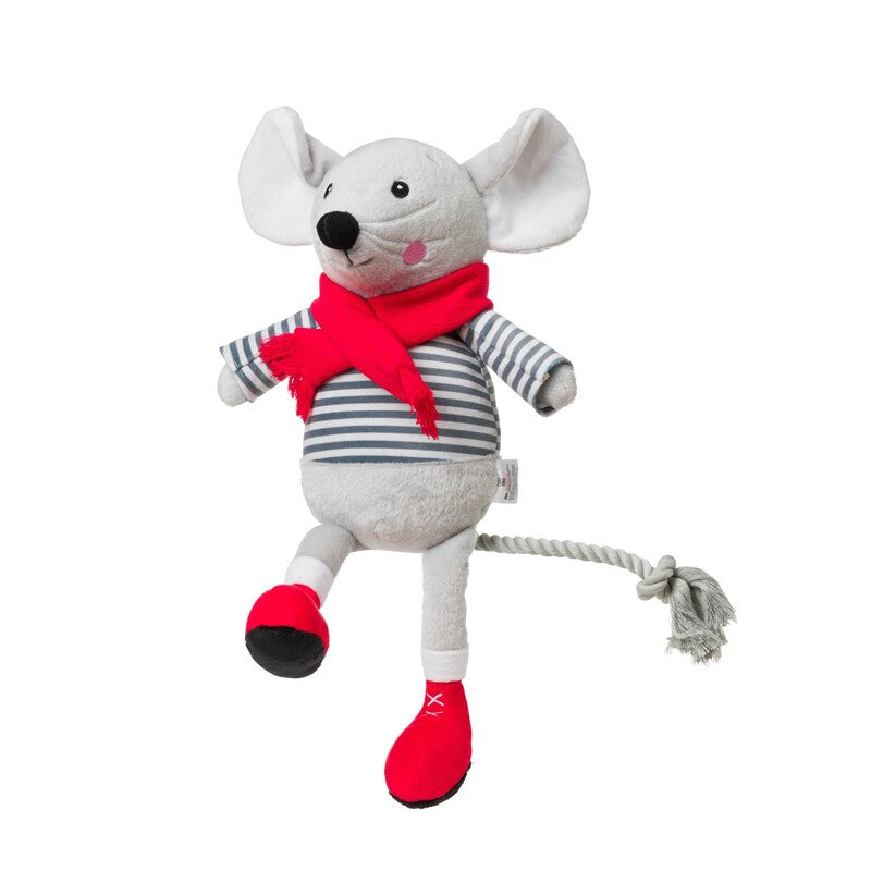 HOP Xmas Merry Mouse Rope Dog Toy L