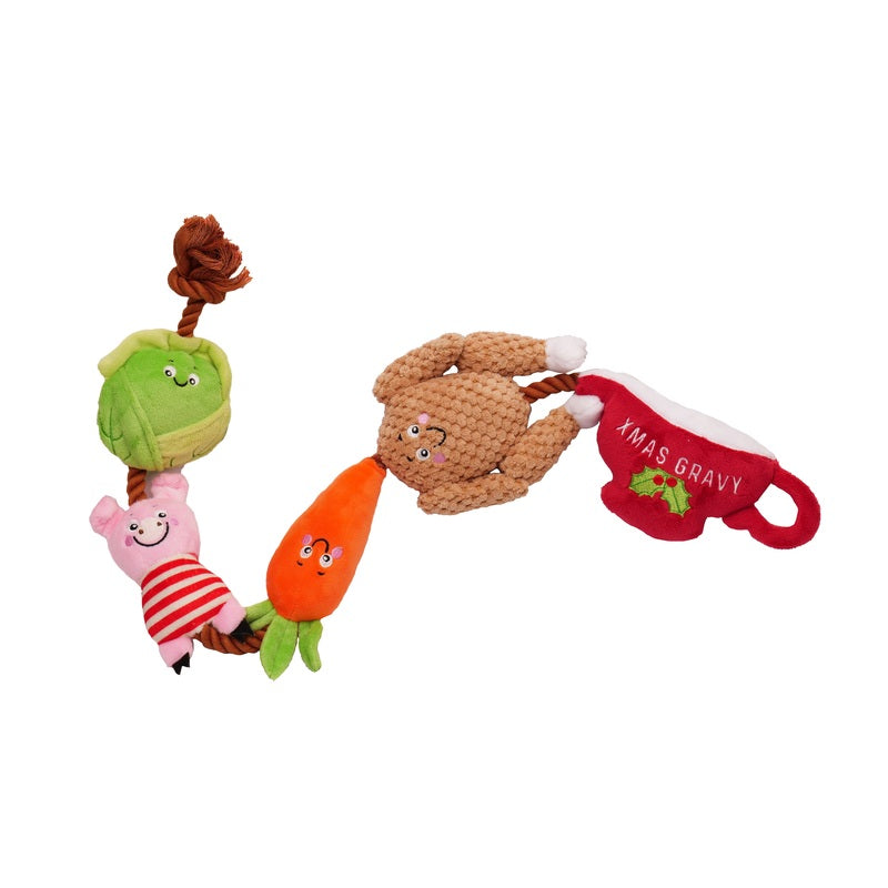 HOP Xmas Rope Christmas Dinner Dog Toy