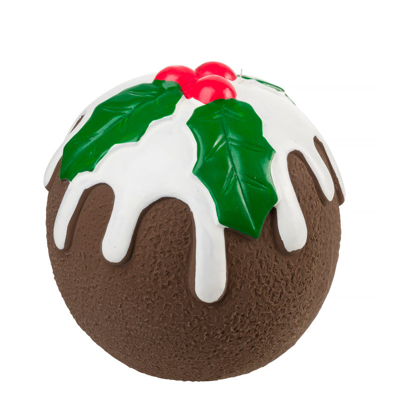 HOP Xmas Latex Christmas Pudding Dog Toy