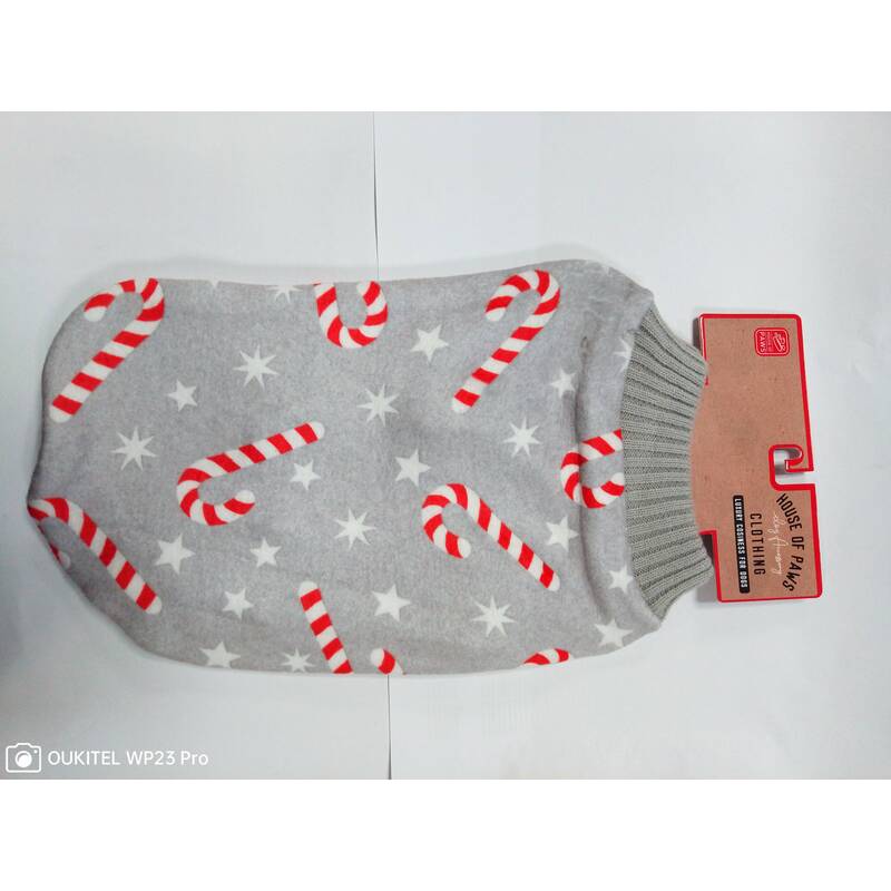 HOP Xmas Candy Cane Fleece Jumper XL