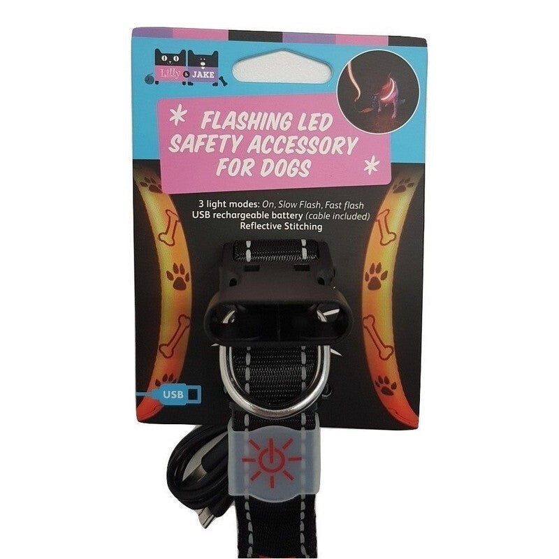 Lilly & Jake LED Collar Red L