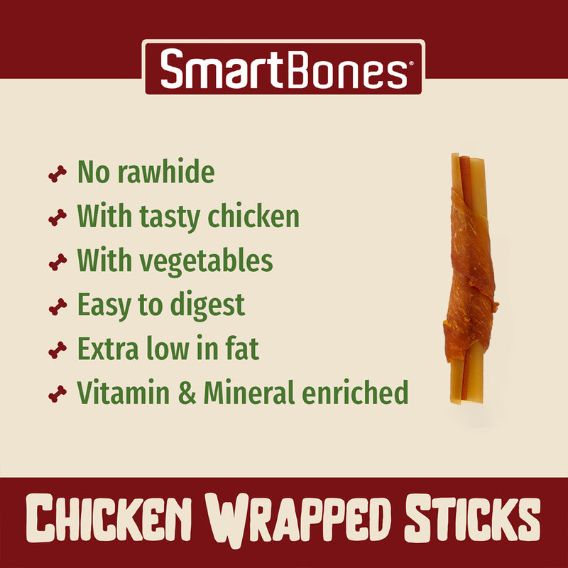 SmartBones Chick Wrap Sticks Sml 9pc x 8