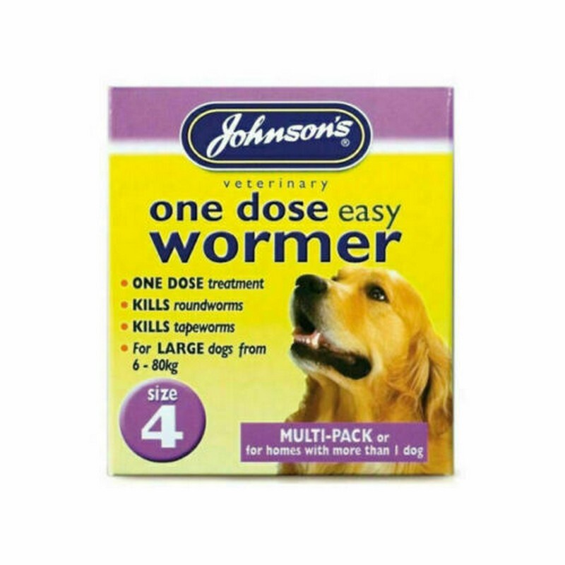 JVP Dog 1 Dose Wormer Size 4 8Tab x3