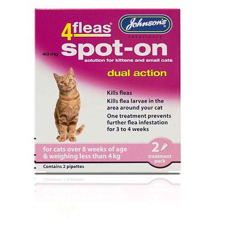 JVP Cat Kit 4Fleas Spot-On <4kg 2Pip x6