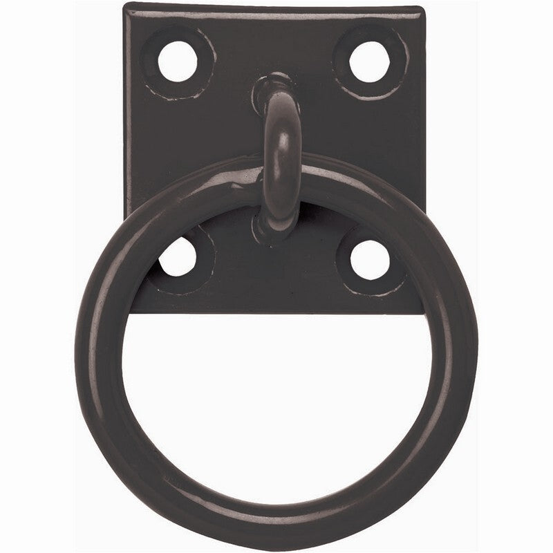 Tie Ring On Plate Black x10