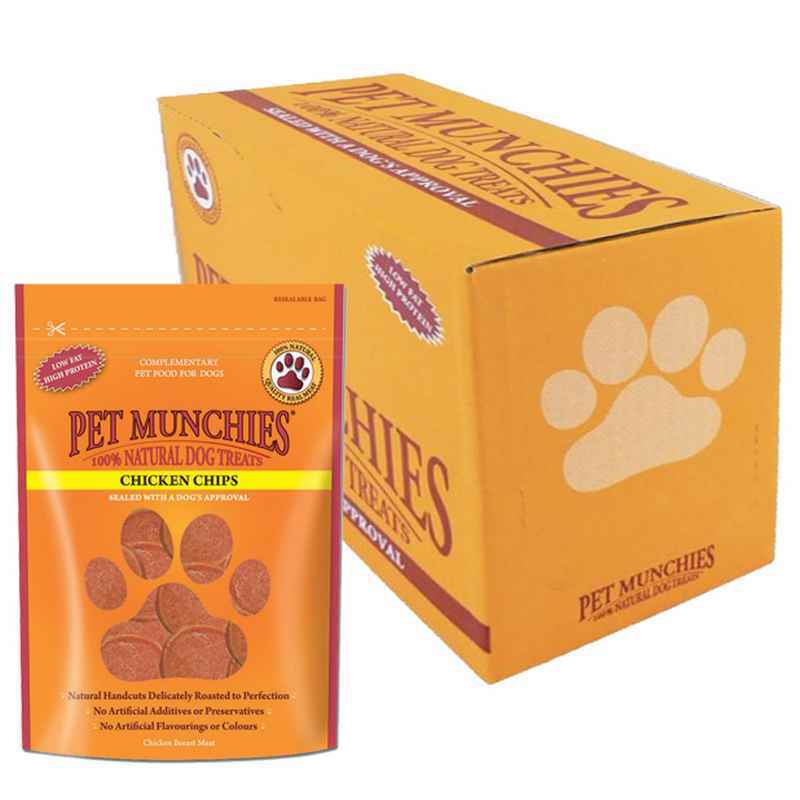 Pet Munchies Dog Treats Ckn Chips 100gx8