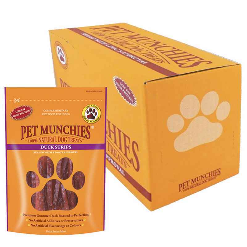 Pet Munchies Duck Strips 90gx8