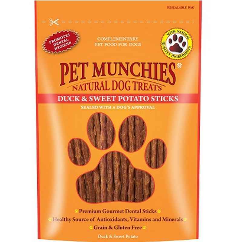Pet Munchies Dog Treat Dck Swt/Pot 90gx8