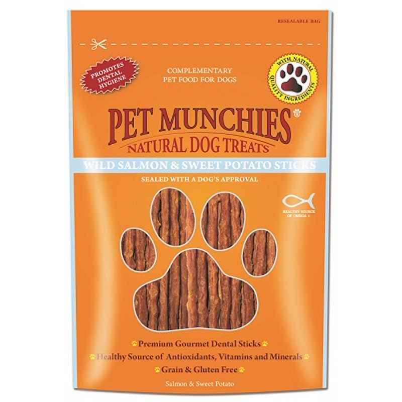 Pet Munchies Dog Treat Salm Sticks 90gx8