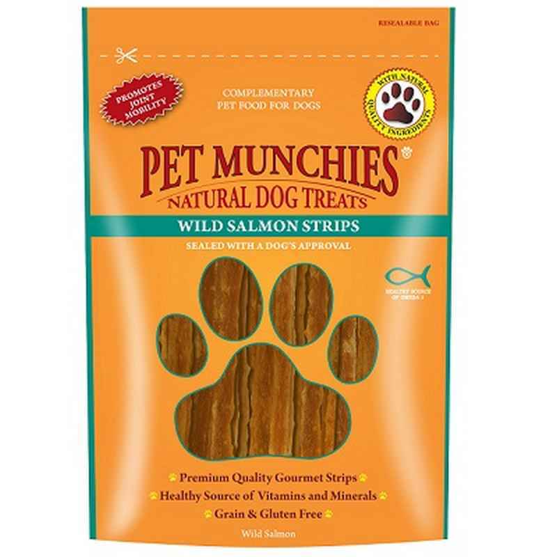 Pet Munchies Dog Treat Salm Strips 80gx8