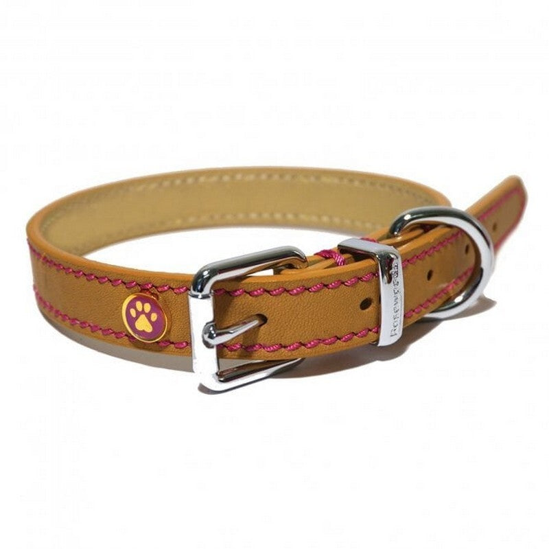 Lux Leather Tan Collar 10-14" x 1/2"