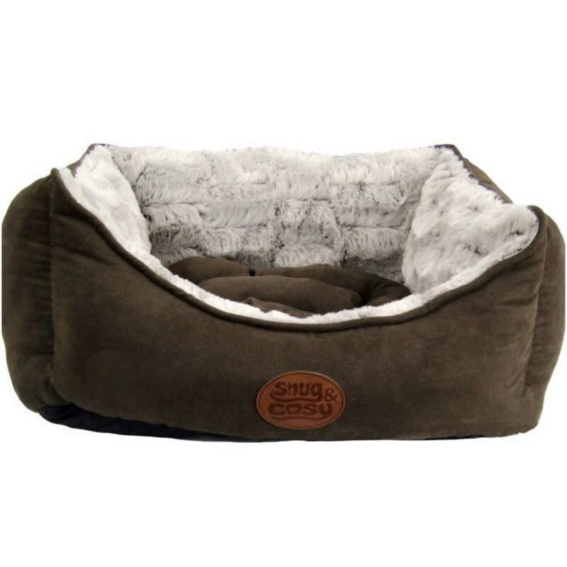 Snug&Cosy Novara Brown Rectangle Bed 21i