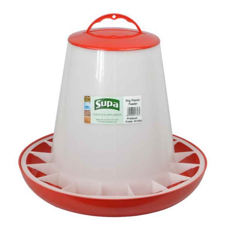Supa Red & White Poultry Feeder 6kg x3