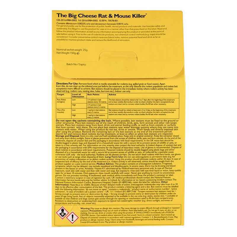 Big Cheese Rat&Mouse Kill Bait Pck 6x25g