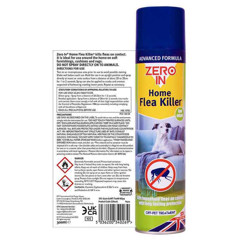 Zero In Home Flea Spray Aerosol 300 ml