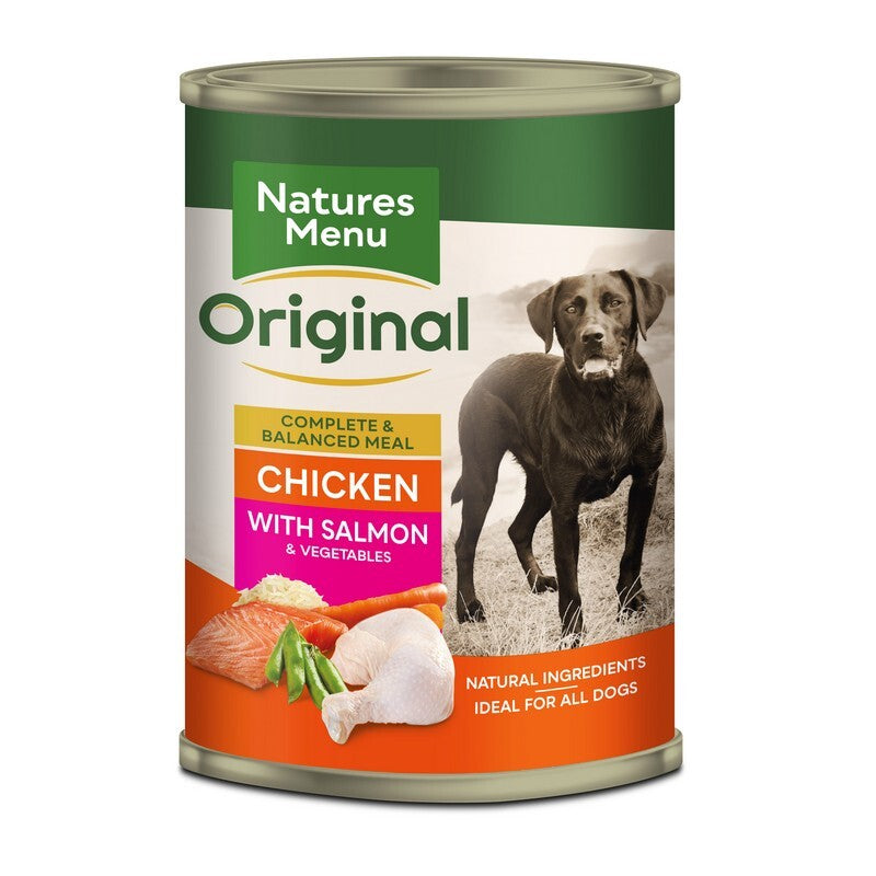 N/Menu Dog Tins Salmon & Chicken 12x400g