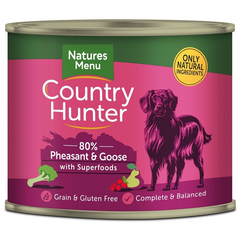 N/Menu Ctry Hunter Dog Tins Phs&Go6x600g