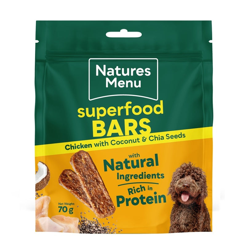 N/Menu Superfood Bars Chicken 9x70g